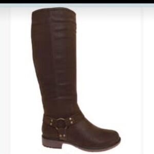 Pierre Dumas Dark Brown Triple-Buckle Heeled Boots